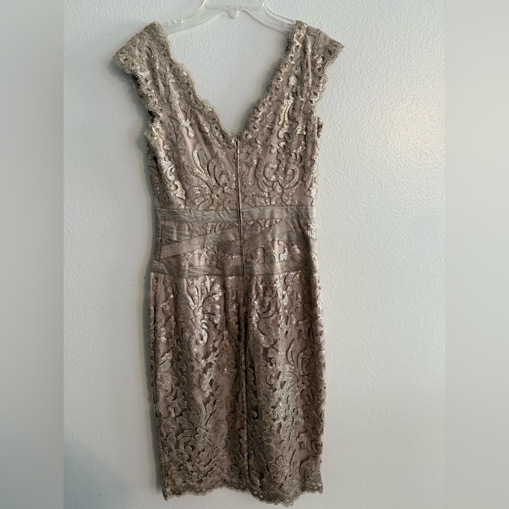 Tadashi Shoji Beige Lace Dress
